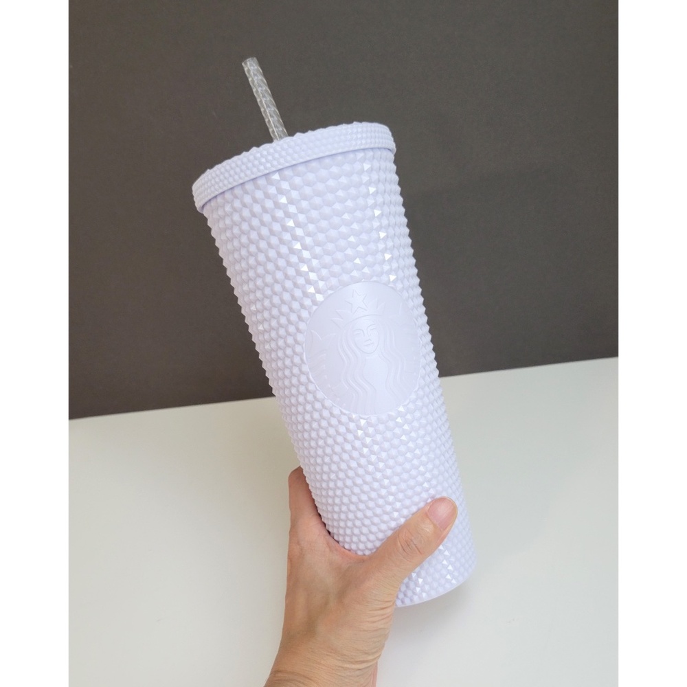 Starbucks Spring 2024 Studded White Glossy Venti Tumbler 24oz Cup